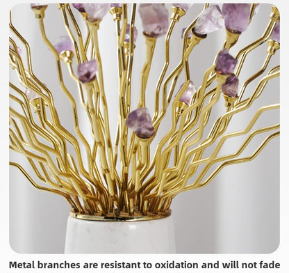 Amethyst abstract flower decoration ornaments