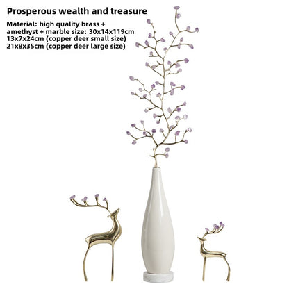 Natural crystal treasure fortune tree ice crack decorative ornaments