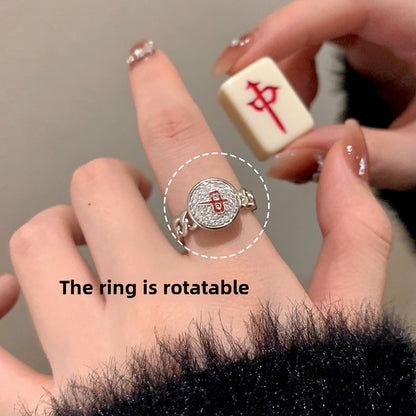 Fashion New Chinese Mahjong Open Ring