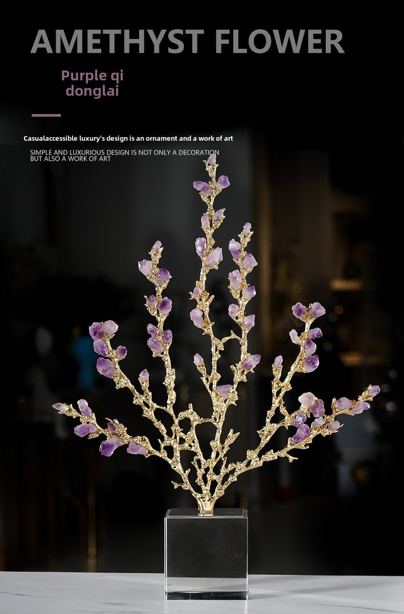 Light luxury creative amethyst flower ornaments