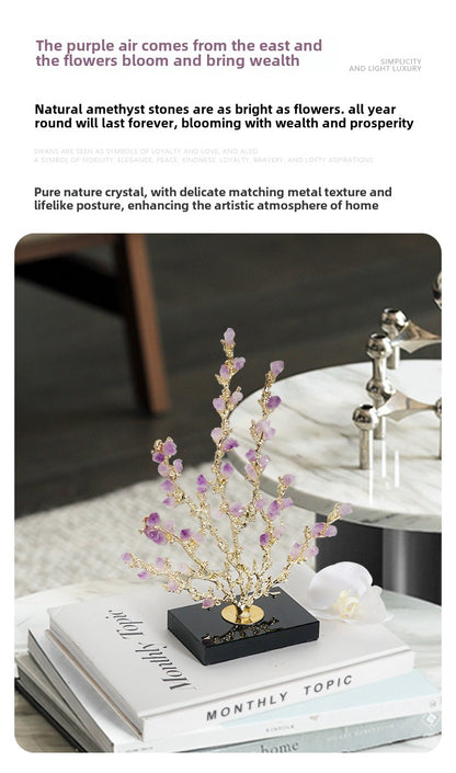 Light luxury creative amethyst flower ornaments