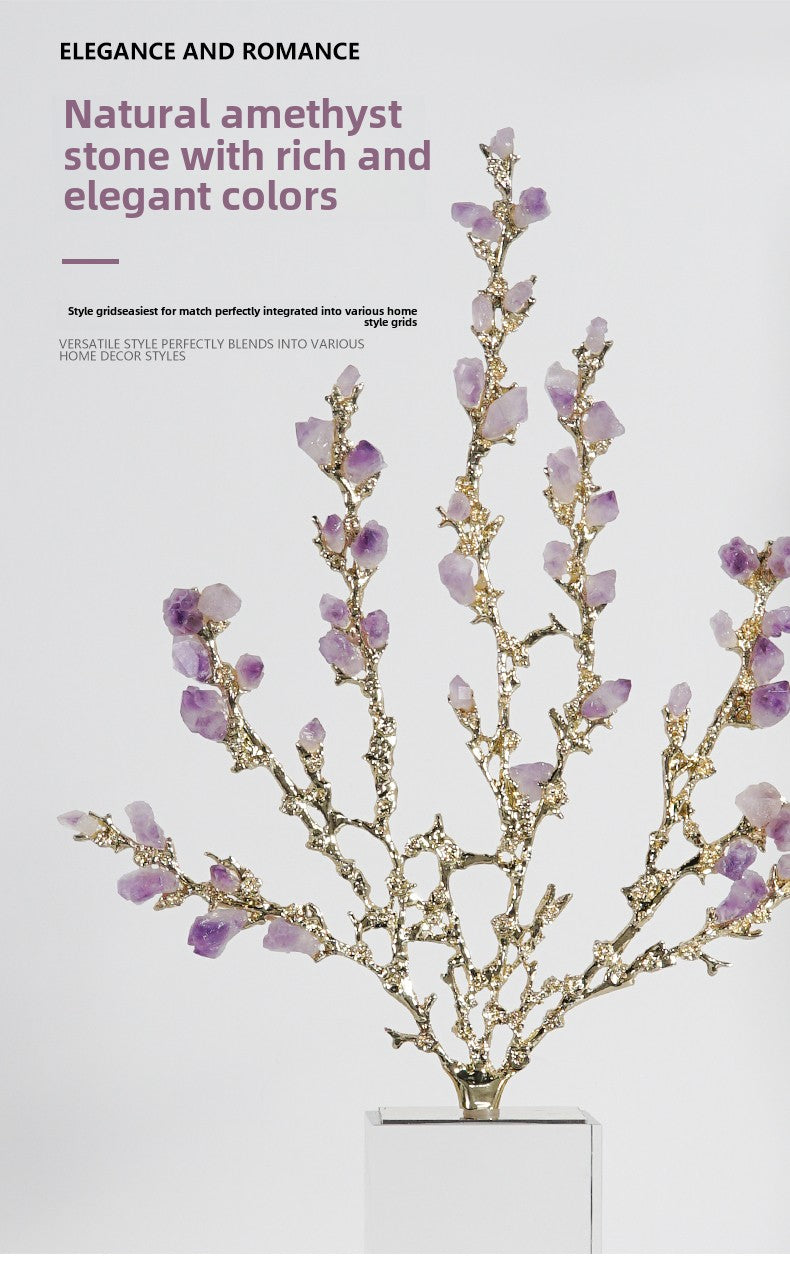 Light luxury creative amethyst flower ornaments