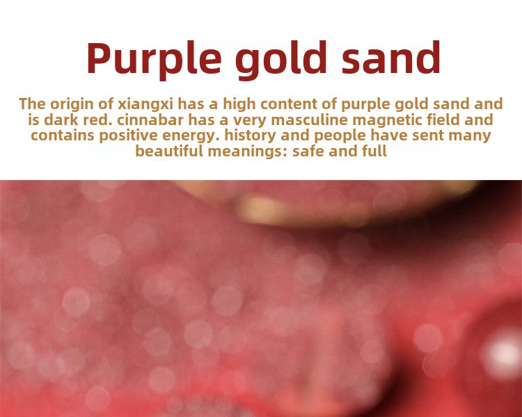 Exquisite new Chinese style cinnabar purple gold sand bracelet ancient style gold swallowing beast bracelet