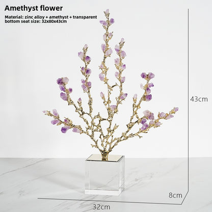 Light luxury creative amethyst flower ornaments