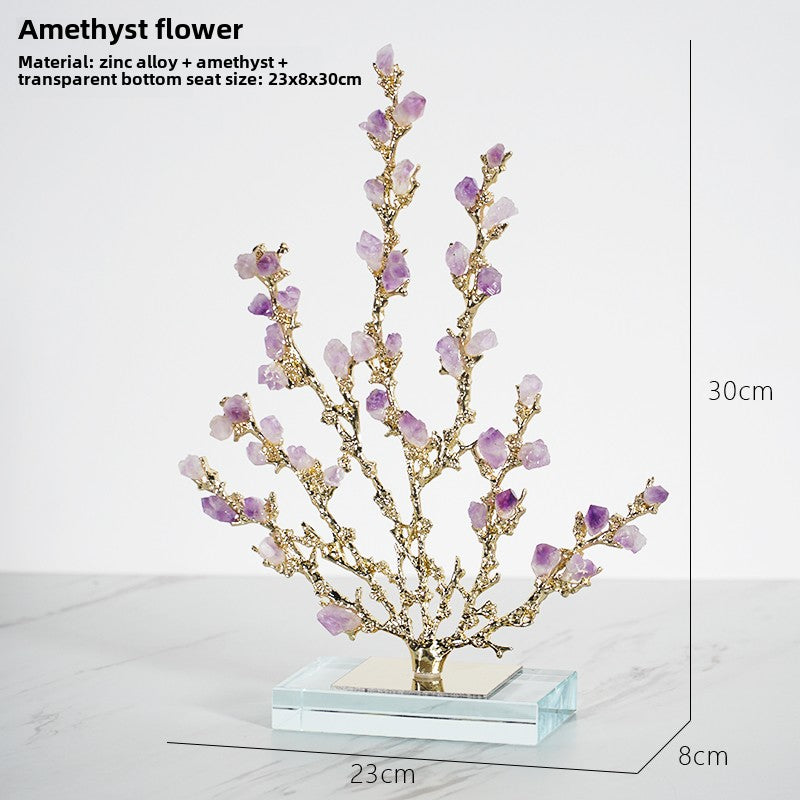 Light luxury creative amethyst flower ornaments