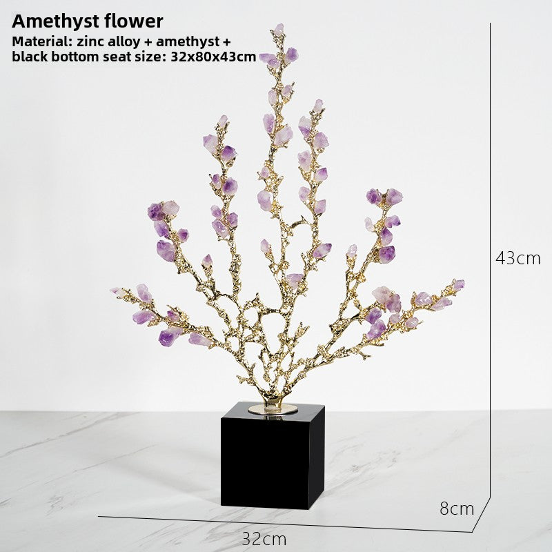 Light luxury creative amethyst flower ornaments