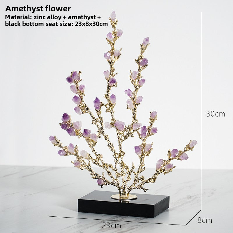 Light luxury creative amethyst flower ornaments